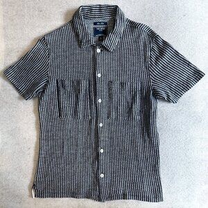 Todd Snyder Black & White Knit Polo Shirt